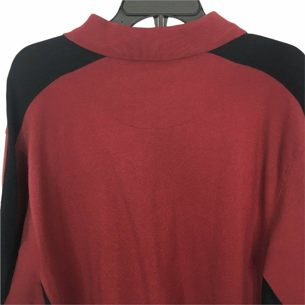 NIKE GRAND SLAM POLO SHIRT MENS SIZE LARGE MAROON BLACK GOLF PULLOVER - Picture 4 of 6